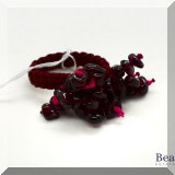 J167. Beaded macrame ring - $8 